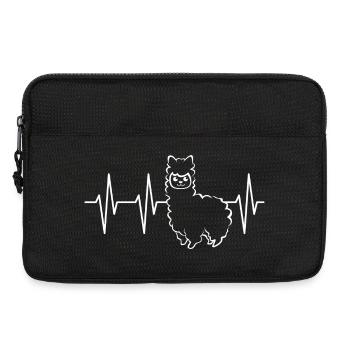 puls herzschlag alpaka ekg alpakas süße tiere - Laptoptasche 13" - Schwarz - Vorne