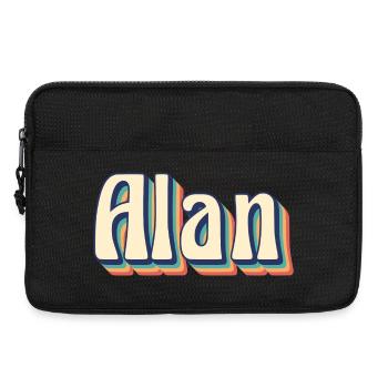 Alan T-Shirt Retro Vintage T-Shirt Geschenkidee - Laptoptasche 13" - Schwarz - Vorne