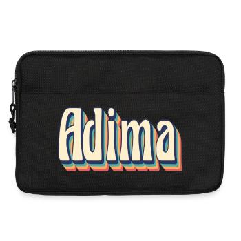 Idée cadeau t-shirt rétro t-shirt vintage Adima - Sacoche pour ordinateur portable 13 pouces - noir - Devant
