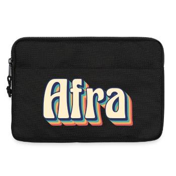 Afra t-shirt rétro vintage t-shirt idée cadeau - Sacoche pour ordinateur portable 13 pouces - noir - Devant