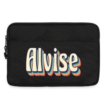 Alvise Retro T-Shirt Vintage T-Shirt Geschenkidee - Laptoptasche 13" - Schwarz - Vorne
