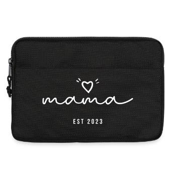 Maman depuis 2023 | Cadeau pour la fête des mères - Sacoche pour ordinateur portable 13 pouces - noir - Devant