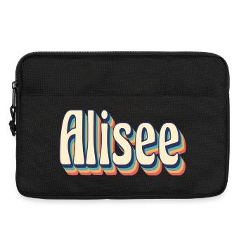 Alisee t-shirt rétro vintage t-shirt idée cadeau - Sacoche pour ordinateur portable 13 pouces - noir - Devant