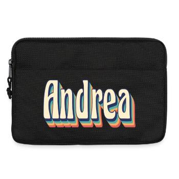 Andrea Retro Vintage T-Shirt T-Shirt Geschenkidee - Laptoptasche 13" - Schwarz - Vorne
