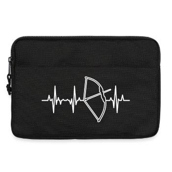 Bogensportler Herzlinie - Laptoptasche 13" - Schwarz - Vorne