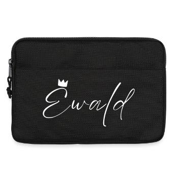 Ewald Name König T-Shirt Geschenk Männer - Laptoptasche 13" - Schwarz - Vorne