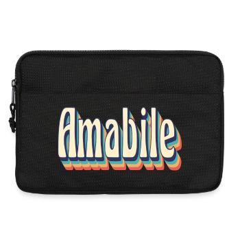 Vintage rétro belle T-Shirt cadeau T-Shirt - Sacoche pour ordinateur portable 13 pouces - noir - Devant
