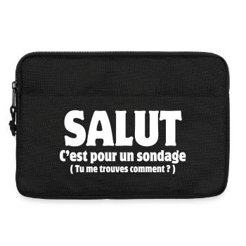 Hallo, hallo, Meinungsforscher, Umfrage - Laptoptasche 13" - Schwarz - Vorne
