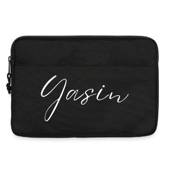 Yasin Name T-Shirt Geschenk Für Männer - Laptoptasche 13" - Schwarz - Vorne
