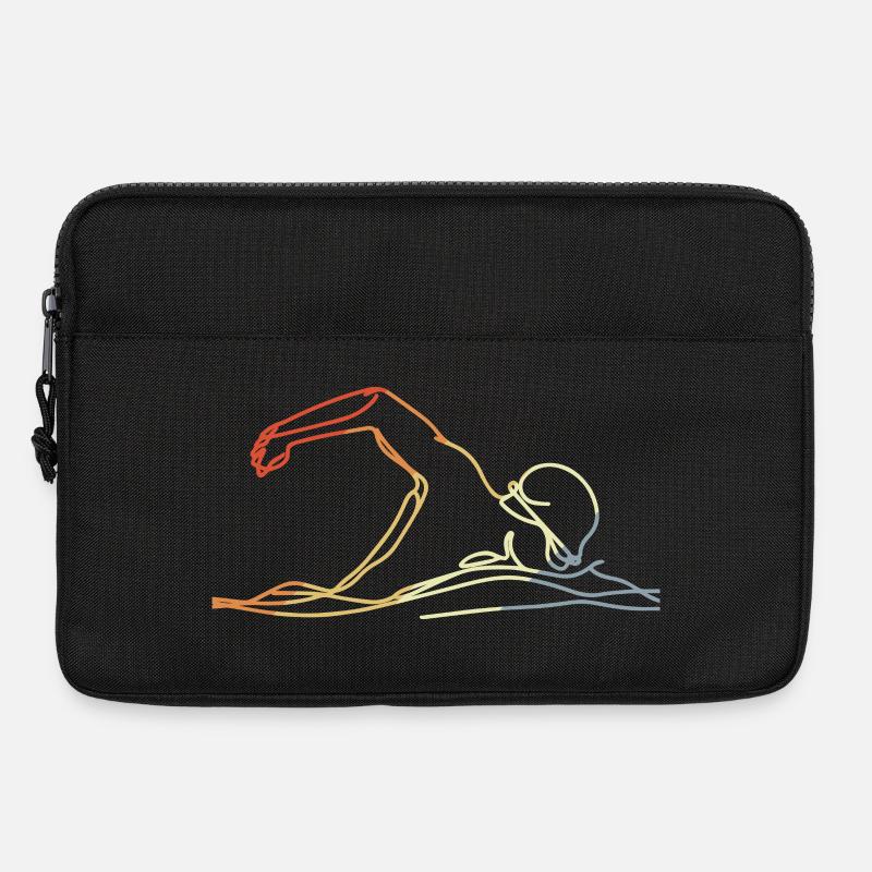 Schwimmen Retro Stil - Laptoptasche 13" - Schwarz