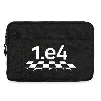 1.e4 Chess Game Opening Chess Club Symbol - Laptop bag 13" - black - Front