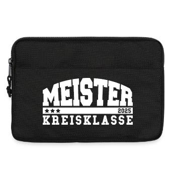 Meister 2025 Kreisklasse Aufstieg Fußball - Laptoptasche 13" - Schwarz - Vorne