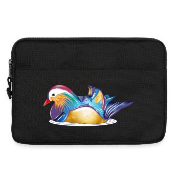Colourful mandarin duck on the water – colourful elegance - Laptop bag 13" - black - Front