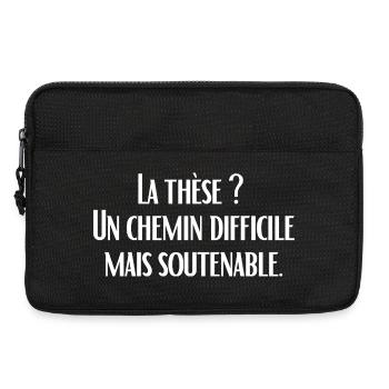 Die These?  Ein schwieriger, aber nachhaltiger Weg. - Laptoptasche 13" - Schwarz - Vorne