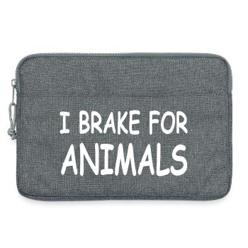 Animaux - Sacoche pour ordinateur portable 13 pouces - gris chiné - Devant