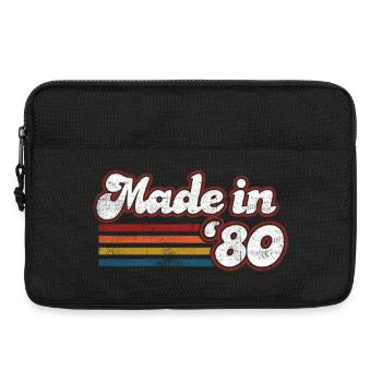Made 1980's Vintage Retro Gift - Laptop bag 13" - black - Front