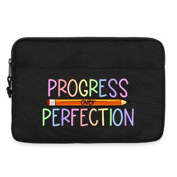 Fortschritt statt Perfektion Zurück zur Schule Leh - Laptoptasche 13" - Schwarz - Vorne