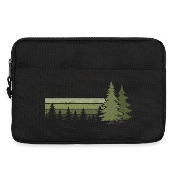 Wald Bäume Natur Naturliebhaber Wildnis Nadelbaum - Laptoptasche 13" - Schwarz - Vorne