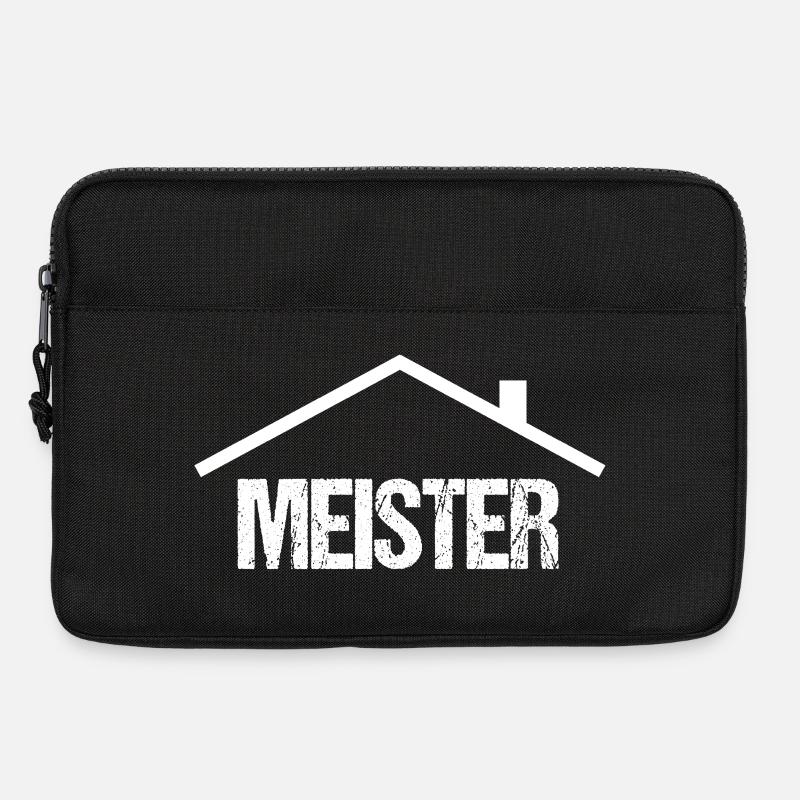 Meisterhandwerk Logo mit Dach - Laptoptasche 13" - Schwarz