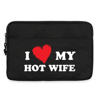 I love my hot wife - Laptop bag 13" - black - Front