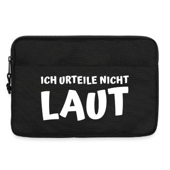 Je ne juge pas. Fort. – T-shirt sarcasme - Sacoche pour ordinateur portable 13 pouces - noir - Devant