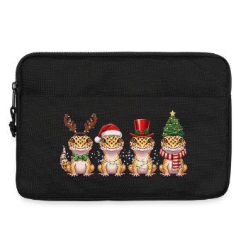 Leopardgecko Weihnachten Lichterkette - Laptoptasche 13" - Schwarz - Vorne