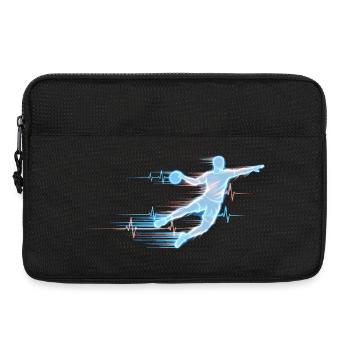 ECG de handball Battement de cœur Joueur de Handball Pouls Cadeau - Sacoche pour ordinateur portable 13 pouces - noir - Devant