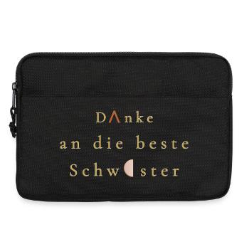 Danke an die beste Schwester - Laptoptasche 13" - Schwarz - Vorne