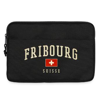 Fribourg Vintage Schweizer Emblem - Laptoptasche 13" - Schwarz - Vorne