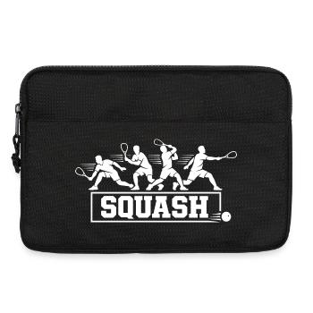 Retro Squash Spieler-Actionsequenz Silhouetten-Kunst - Laptoptasche 13" - Schwarz - Vorne