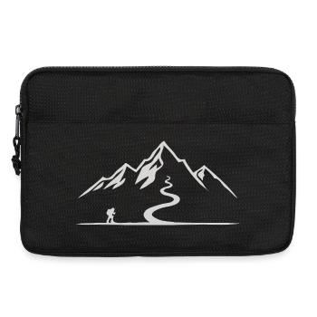 Hiking Mountains Trekking Hikers Outdoor Nature Forest - Laptop bag 13" - black - Front