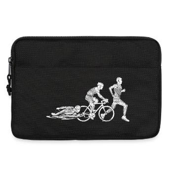 Triathlon Urbain : vélo et course - Sacoche pour ordinateur portable 13 pouces - noir - Devant