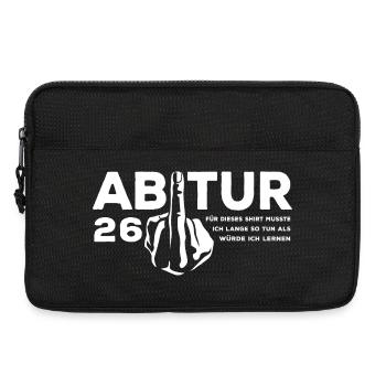 Abitur 2026 - I had to study for a long time - Laptop bag 13" - black - Front