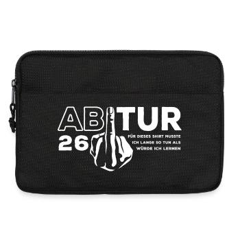 Abitur 2026 - I had to study for a long time - Laptop bag 13" - black - Front