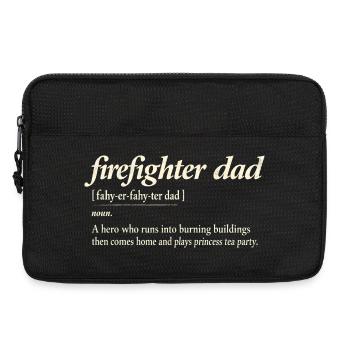 Firefighter Dad Dad Firefighter Hero Humor - Laptop bag 13" - black - Front