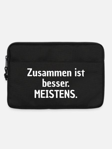 Zusammen ist besser Meistens Shirt - Laptoptasche 13" - Schwarz