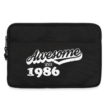 Awesome since 1986 – Retro Typography - Laptop bag 13" - black - Front