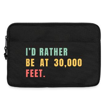 Ich wäre lieber auf 30.000 Fuß - Laptoptasche 13" - Schwarz - Vorne