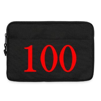 100. 100 YEARS. 100th ANNIVERSARY. BIRTHDAY 100 - Laptop bag 13" - black - Front