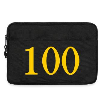 100. 100 YEARS. 100th ANNIVERSARY. BIRTHDAY 100 - Laptop bag 13" - black - Front