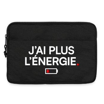 I DON'T HAVE THE ENERGY ANYMORE | Humor fatigue - Laptop bag 13" - black - Front