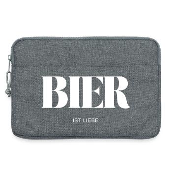Bier ist Liebe - Laptoptasche 13" - Grau meliert - Vorne