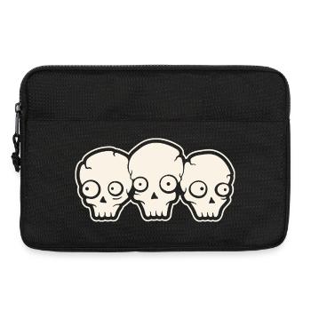 Totenkopf - Laptoptasche 13" - Schwarz - Vorne