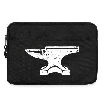 Forged Anvil Icon Tee - Laptop bag 13" - black - Front