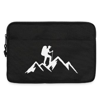 Wandern Alpen Berge Outdoor Wanderung Hiking - Laptoptasche 13" - Schwarz - Vorne