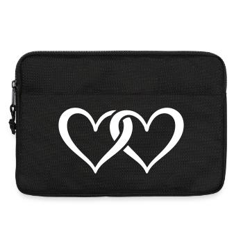 Herzen Symbol - Laptoptasche 13" - Schwarz - Vorne