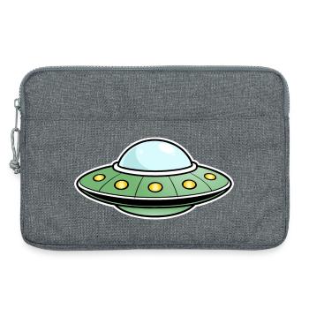 UFO Green - Laptop bag 13" - heather grey - Front