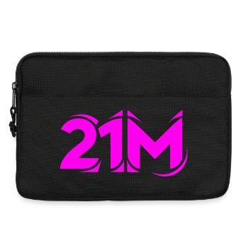 21M Bitcoin Supply Crypto Design21 Limit Millionen - Laptoptasche 13" - Schwarz - Vorne