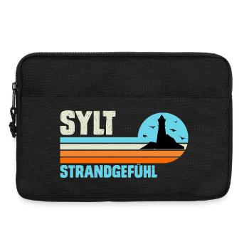Nordsee Urlaub SYLT STRANDGEFÜHL Lustiges - Laptoptasche 13" - Schwarz - Vorne