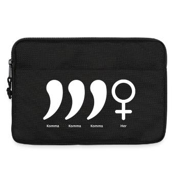 KOMMA KOMMA KOMMA HER – JGA PARTY MALLE DESIGN - Laptop bag 13" - black - Front